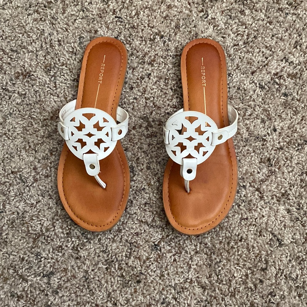 White sandals